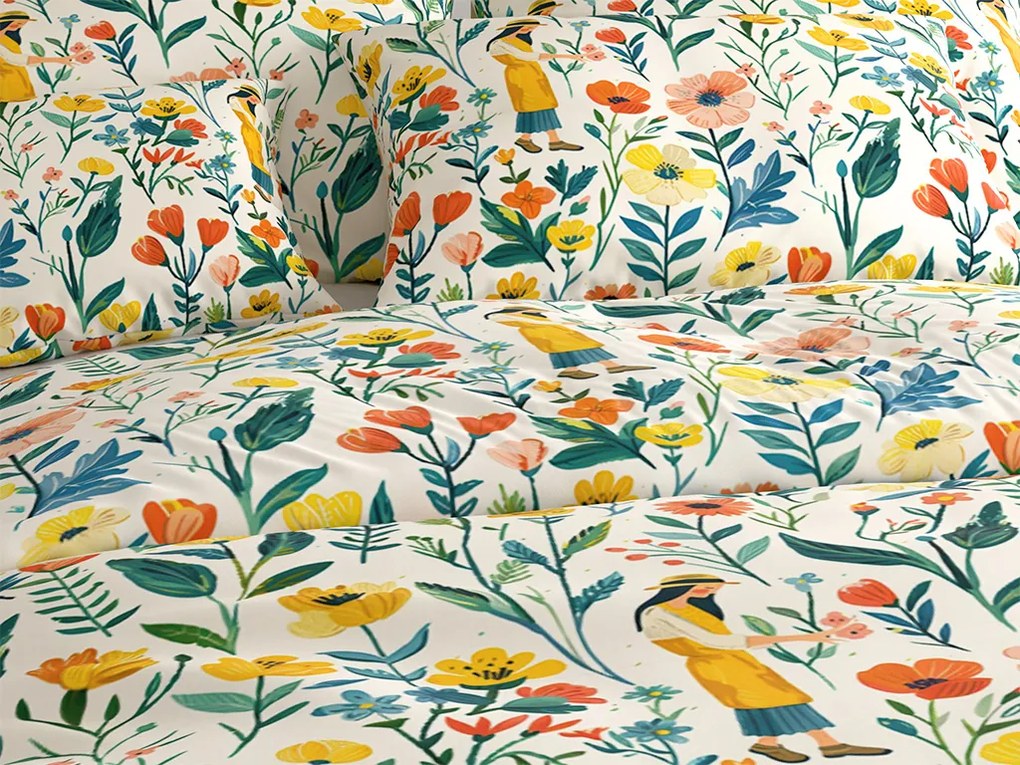 PrzytulneMieszkanie.pl PrzytulneMieszkanie.pl Bawełniana pościel FLOVINA POLY kolorowa Rozmiar pościeli: 70 x 90 cm | 140 x 220 cm