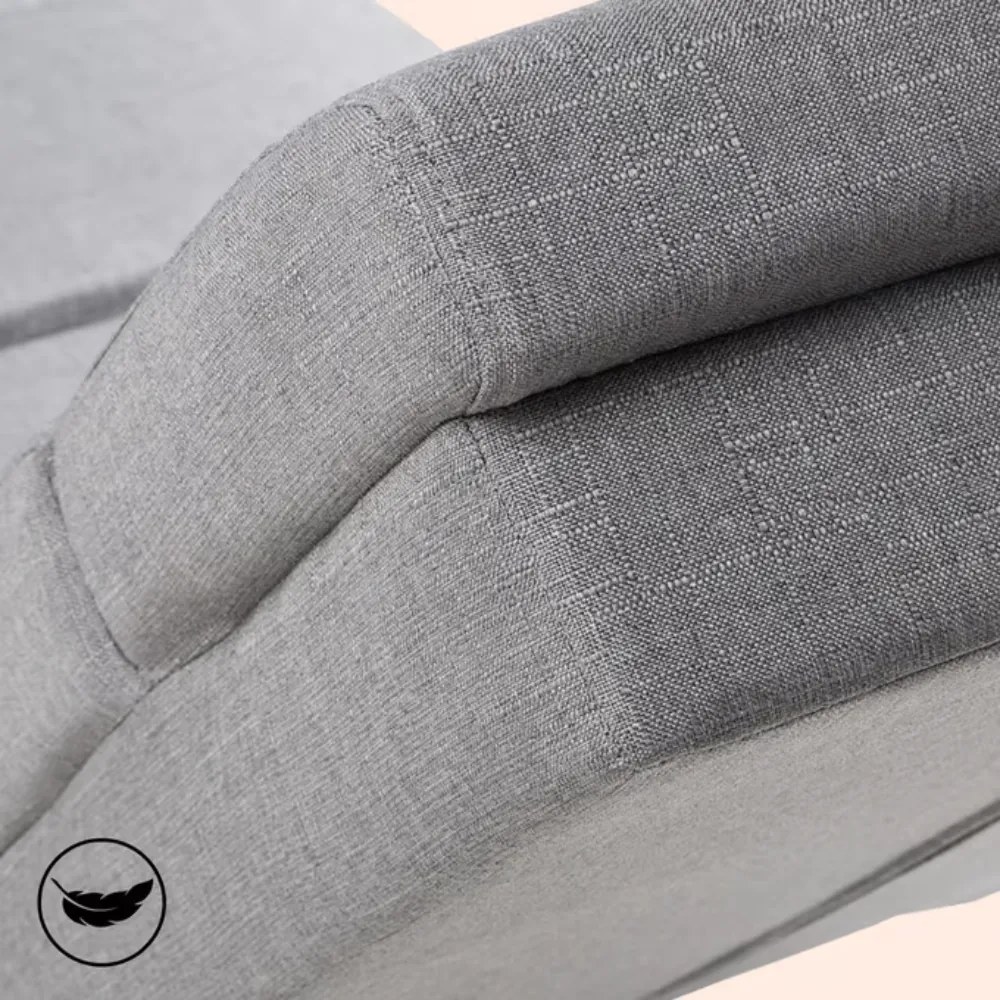 Casaria Leżanka LONDON, 186×55×89cm, szara