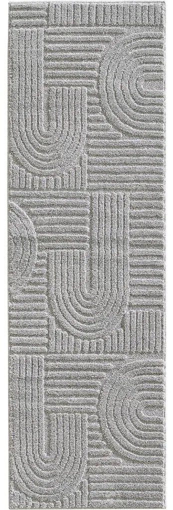 Dywan nowoczesny Art 3D szary 80 cm x 250 cm