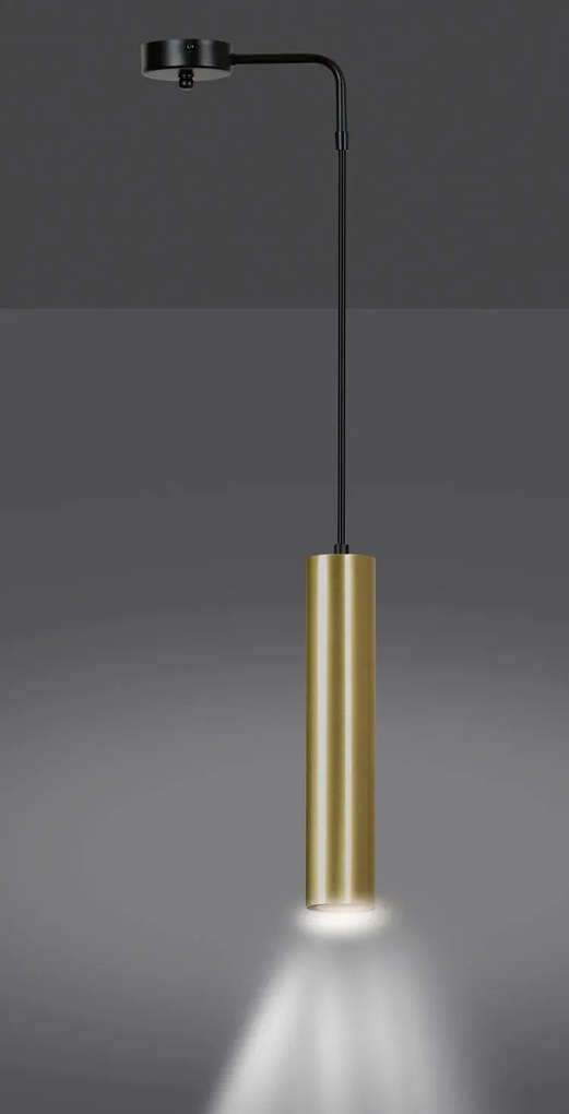 Czarna nowoczesna lampa wisząca tuba - D061 F9-G57