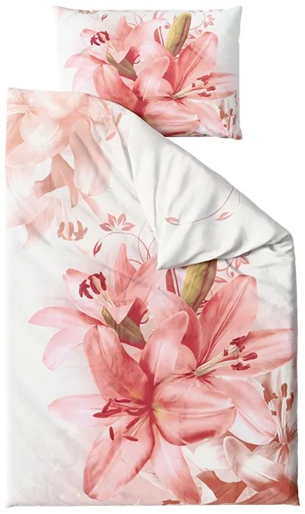 PrzytulneMieszkanie.pl PrzytulneMieszkanie.pl 3D Bawełniana pościel LILYVIA, szara Rozmiar pościeli: 70 x 90 cm | 140 x 200 cm