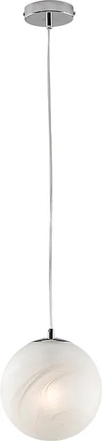 Olaf Lampa wisząca z żelaza chromowanego 1-punktowa z kulą dm.20 130 Ø20 BL294-S1-CR