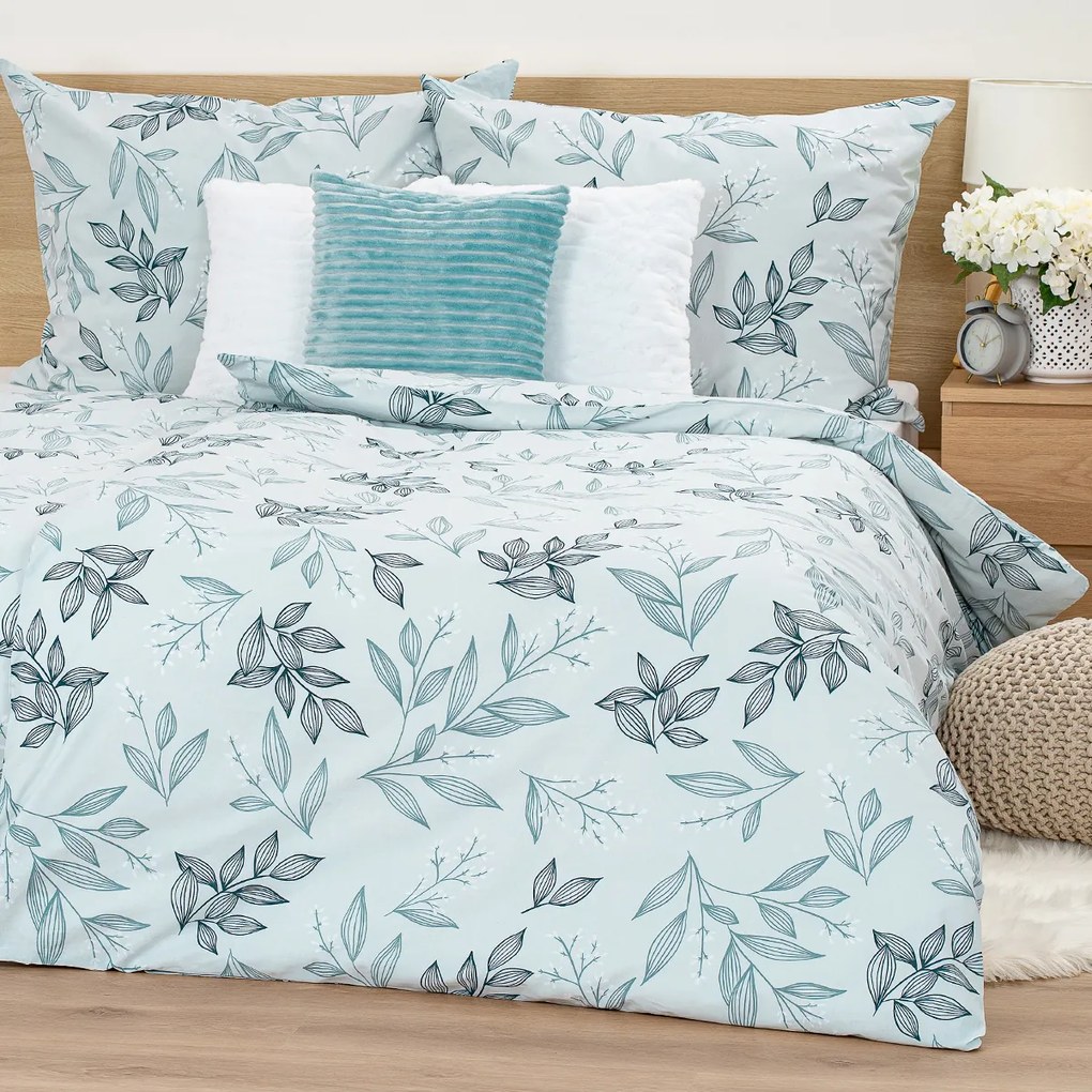 4Home Pościel bawełniana Frosty Leaves, 140 x 200 cm, 70 x 90 cm