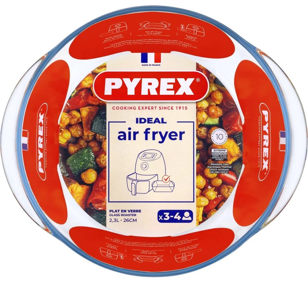 Pyrex Szklana forma do zapiekanek okrągła 2,3 l,26 x 23 x 8 cm, 2,3 l