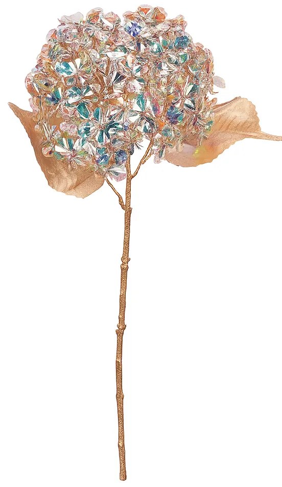 Sztuczna cięta Hortensja wielobarwny kwiat, złoty, 60 cm