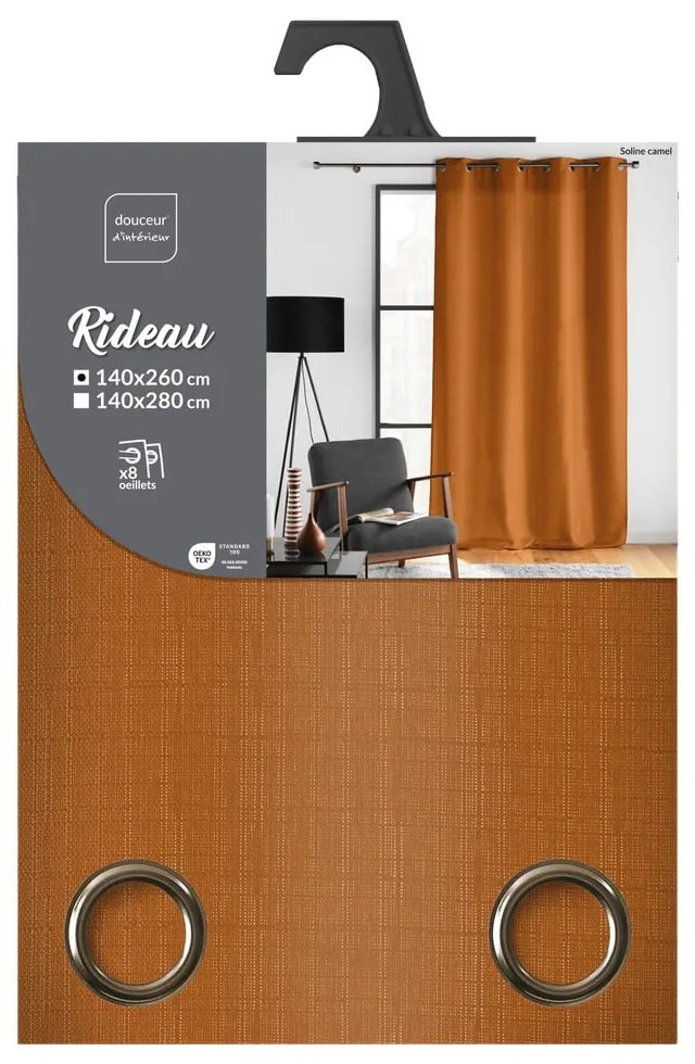 Brązowa zasłona 140x260 cm Soline – douceur d'intérieur