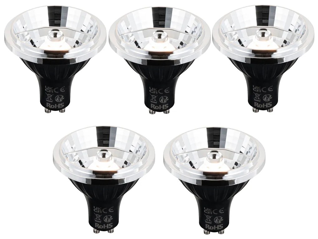 Zestaw 5 inteligentnych ściemnialnych żarówek LED GU10 AR70 6W 500 lm 2200 - 6500K