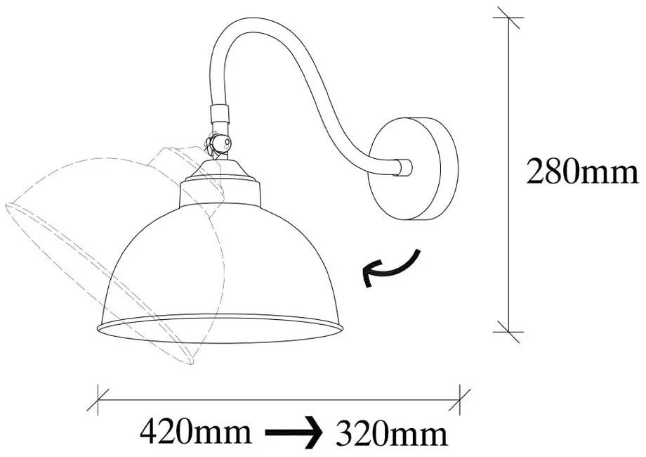 Czarny metalowy kinkiet Opviq lights Fotini