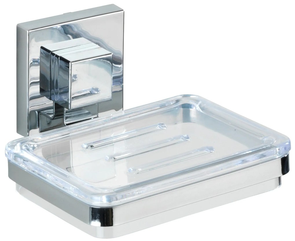 Mydelniczka QUADRO, Vacuum-Loc - stal nierdzewna, WENKO