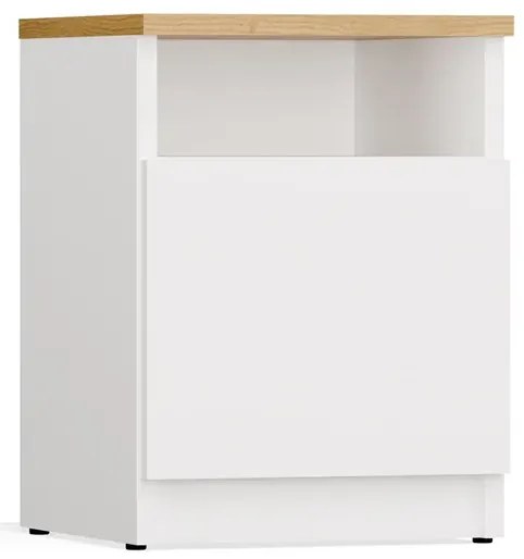 Szafka nocna do sypialni biała + dąb artisan L9-E03