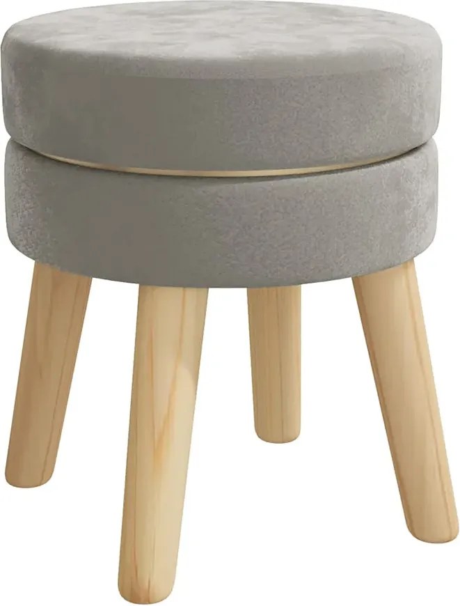 Okrągły ciemnoszary taboret P1-K09