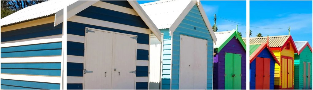 Obraz - Brighton Beach, Melbourne, Australia (170x50 cm)