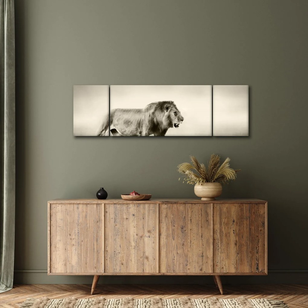 Obraz - Głodny lew (170x50 cm)