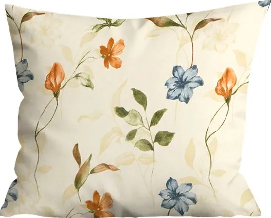 Poszewka na poduszkę z mikrofibry GENTLE LEAVES 40x50 cm, kremowy