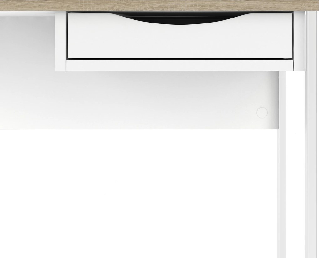 Białe biurko z szufladą Function Plus Small