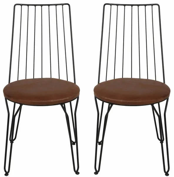 Zestaw krzeseł do jadalni Ada Brown and Black, 2 szt.