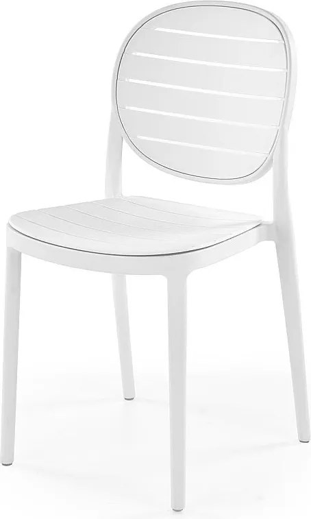 Krzesło K529 białe z tworzywa PVC