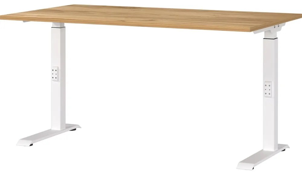 Biurko z regulacją wysokości z blatem w dekorze dębu 80x140 cm Downey – Germania