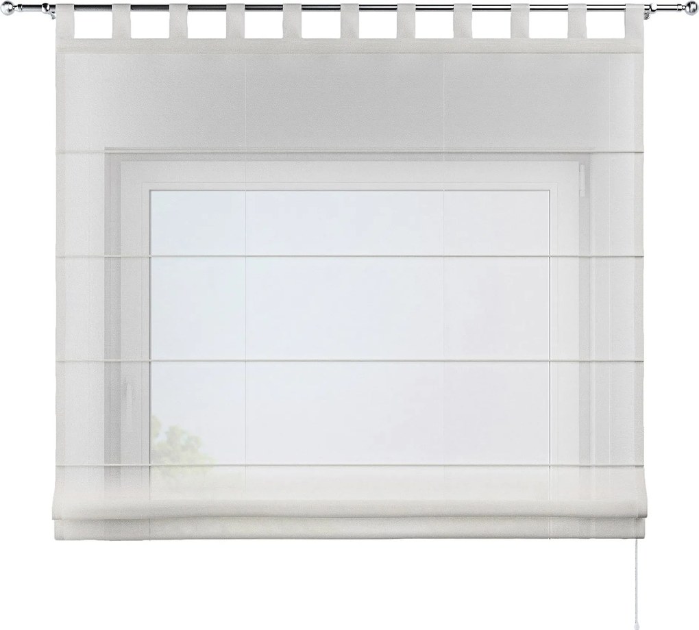 Roleta woalowa Palermo kolor kremowy tkanina półprzezroczysta, połyskliwa