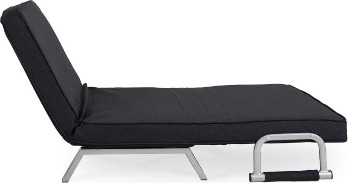 Fotel Rozkładany Dwuosobowy BART 2 Wypoczynkowy Czarny do Spania Leżanka Nowoczesny