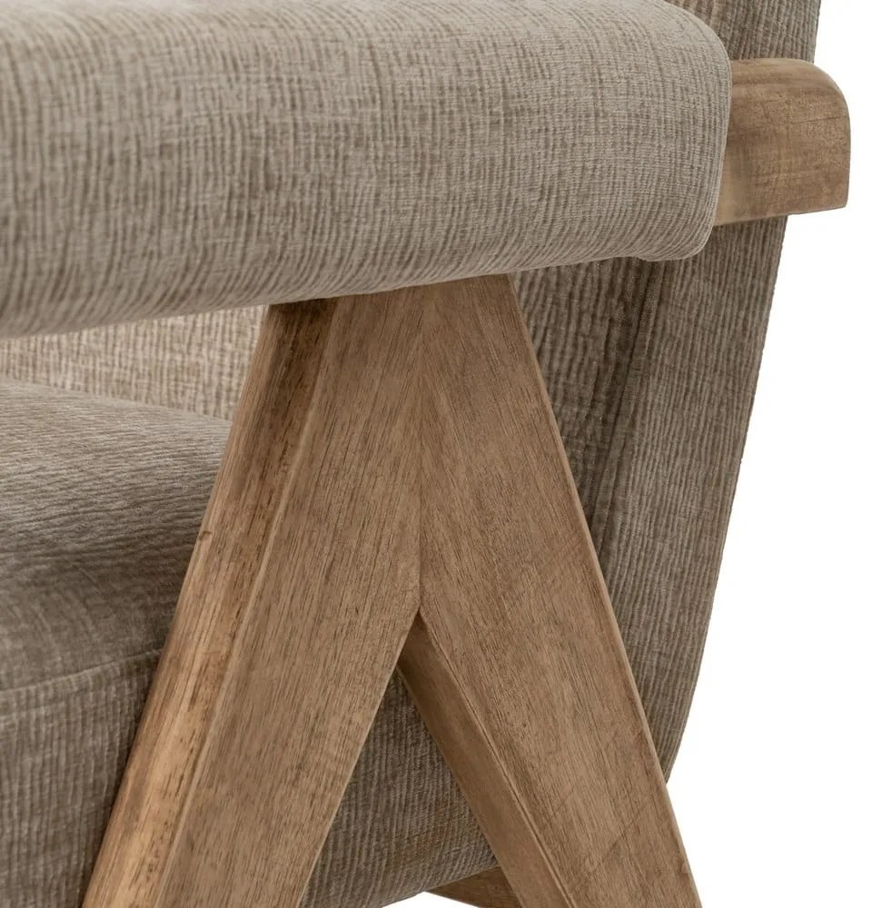 Beżowa sofa z tkaniny szenilowej 134 cm Rest – Ixia
