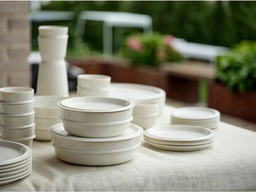 Kremowa porcelanowa miska na zupę 600 ml Eau – Zone