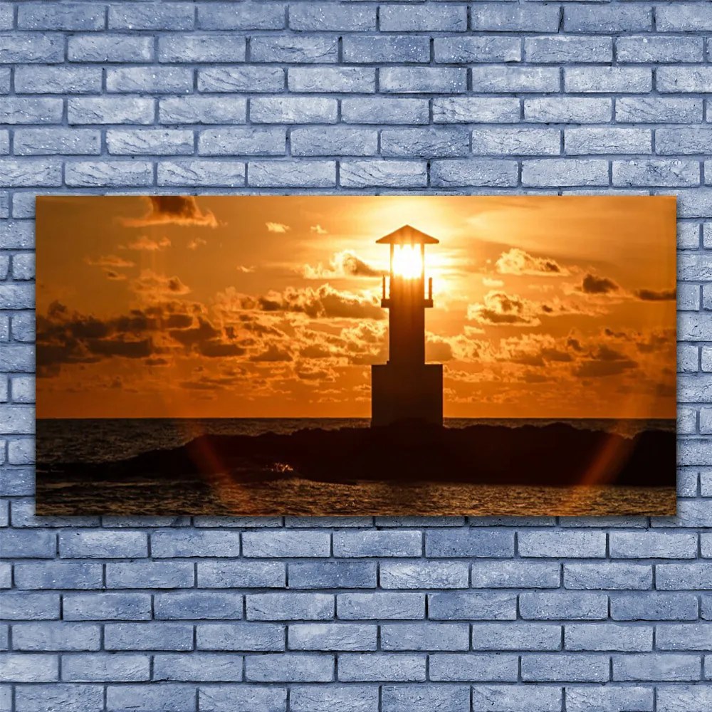 Obraz na płótnie Klasyczna Latarnia o Poranku