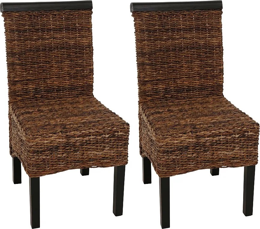 Krzesło do jadalni Acireale (zestaw 2 sztuk),  ciemny, bez poduszek