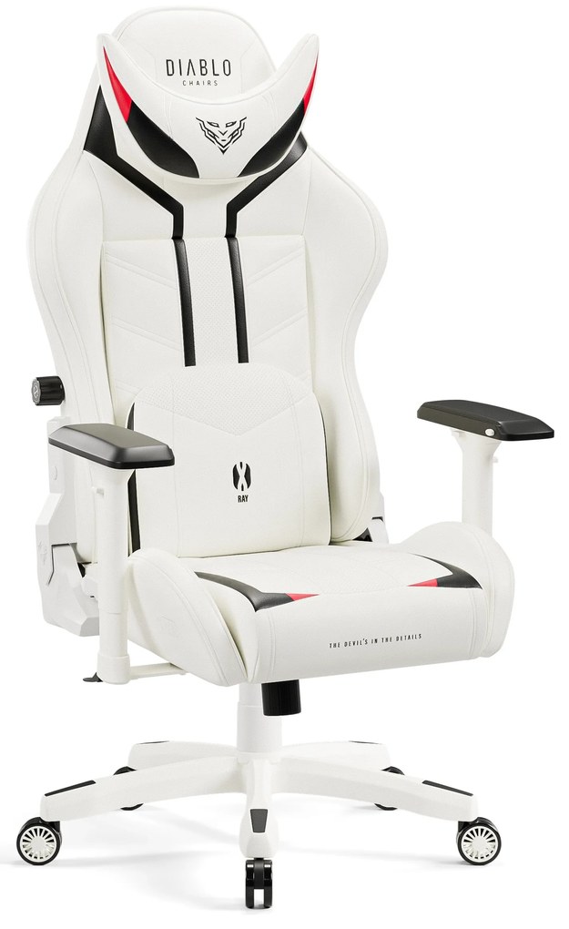 Fotel gamingowy Diablo X-Ray 2.0 King Size, biało-czarny