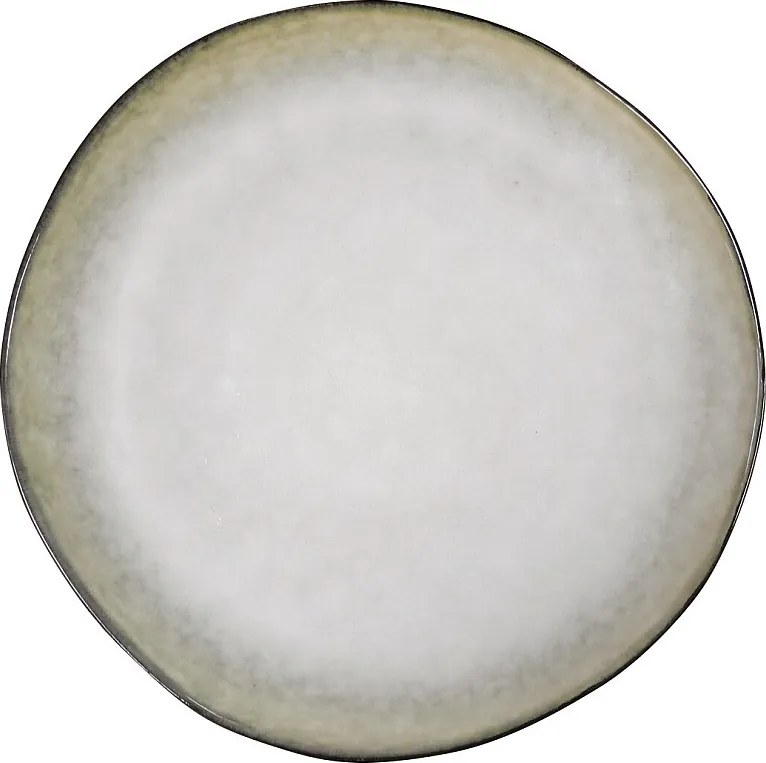 Płaski talerz Shadow Nacre 28 cm (zestaw 6 sztuk) - Emaliowany reaktywny kamionka - Brązowy