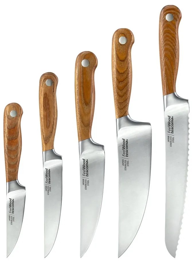 Zestaw noży ze stojakiem 5 szt. Feelwood – Tescoma