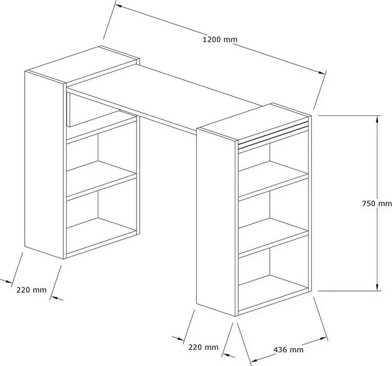Biurko Handy Walnut and White