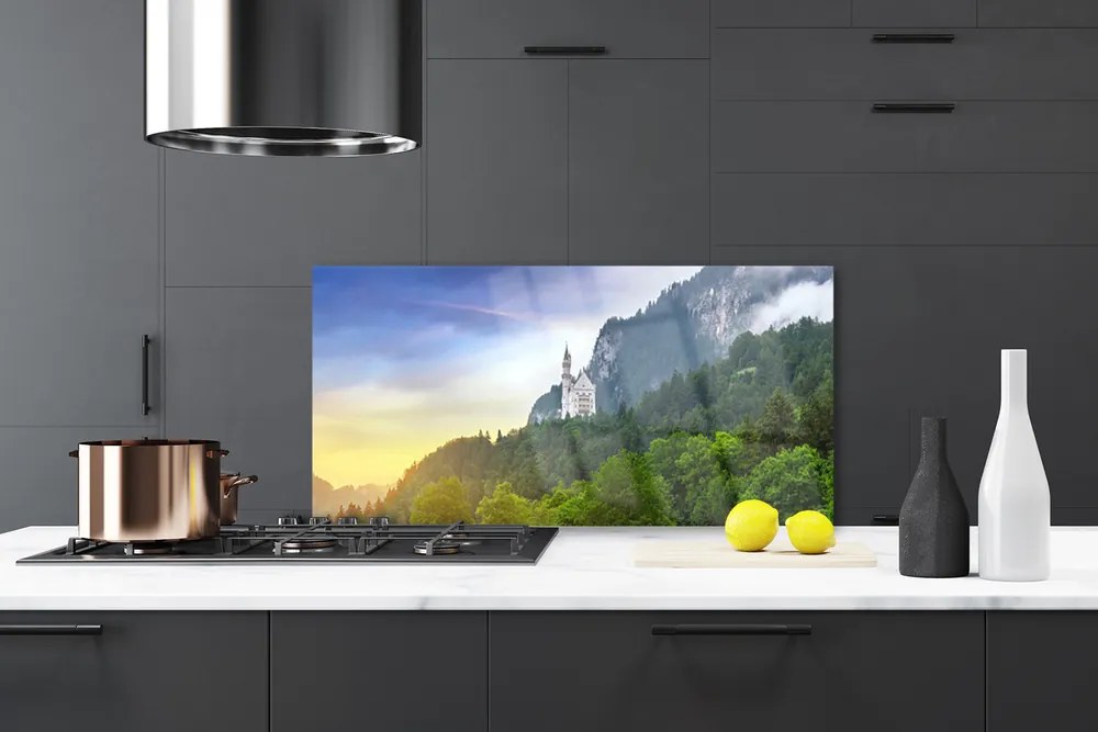 Panel Szklany do Kuchni Baśniowa Twierdza nad Przepaścią