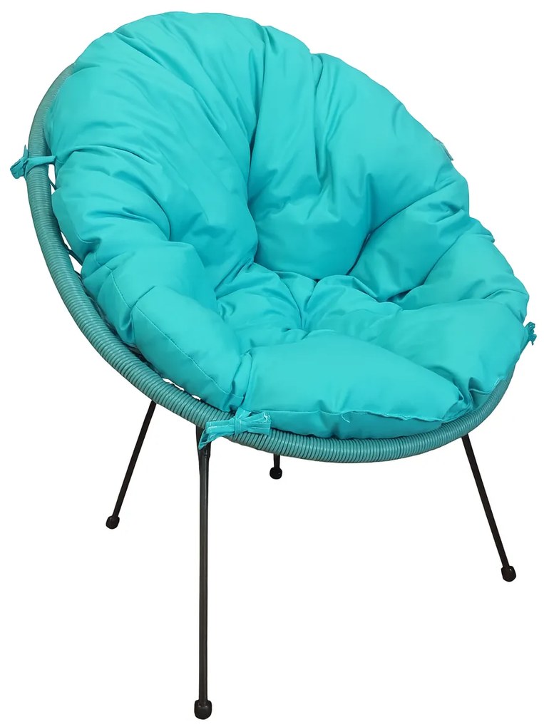 Poduszka puchowa Acapulco wodoodporna na fotel Oxford turkus