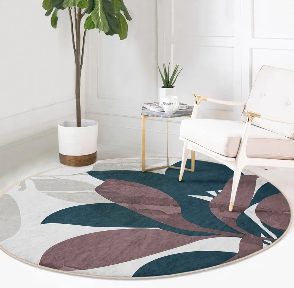 Okrągły dywan odpowiedni do prania i robotów sprzątających ø 80 cm Comfort – Mila Home