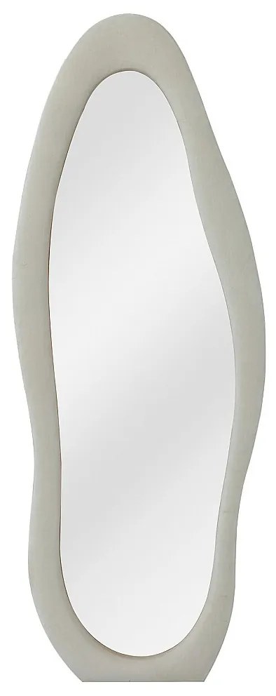 Lustro welurowe - szer. 60 x wys. 160 - Kremowe - LAVINA