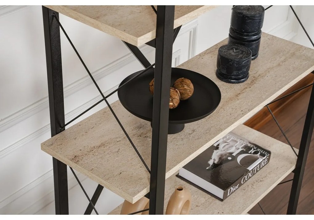 Regał Elysian Travertine and Black
