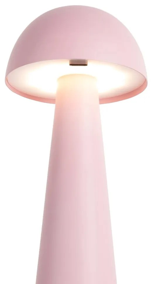 Różowa lampa stołowa LED (wysokość 16,5 cm) Mini LED Dome – Leitmotiv