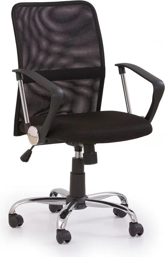Czarny obrotowy fotel biurowy E0-T50
