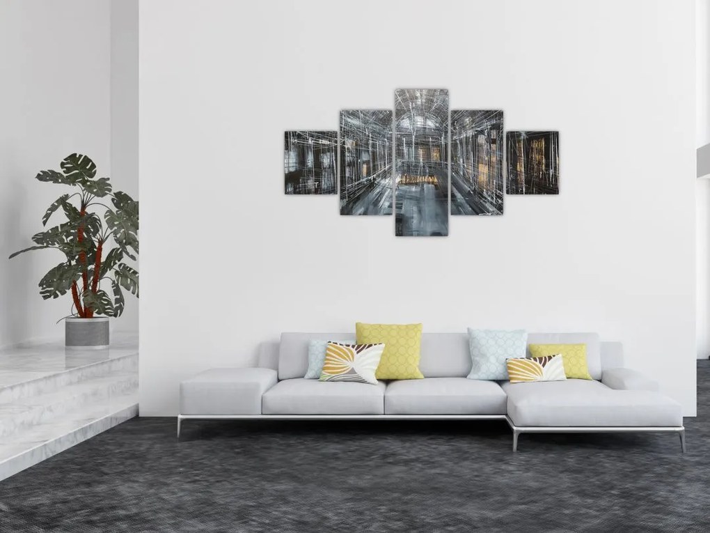 Obraz wnętrza starego budynku (125x70 cm)