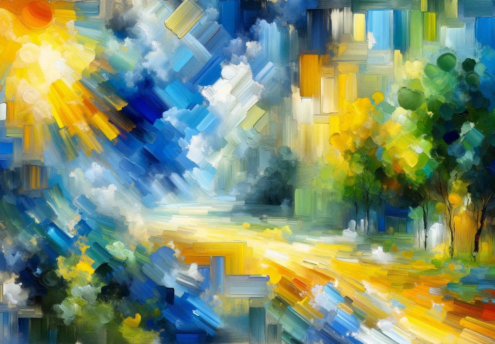 Fototapeta - Abstrakcyjny słoneczny dzień (196x136 cm)