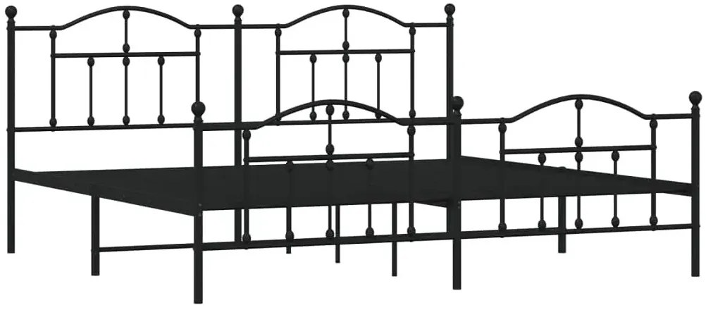 Czarne metalowe łóżko loftowe 200x200cm - Azos