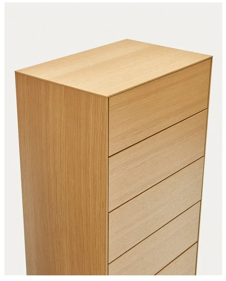 Wysoka komoda w dekorze dębu 60x114 cm Vedrana – Kave Home