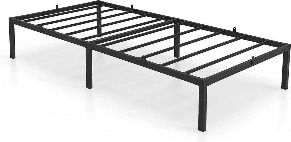 Czarne metalowe łóżko pojedyncze 90x200 cm N3-T95
