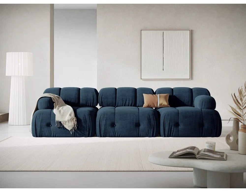 Ciemnoniebieska sofa 288 cm Ferento – Cosmopolitan Design