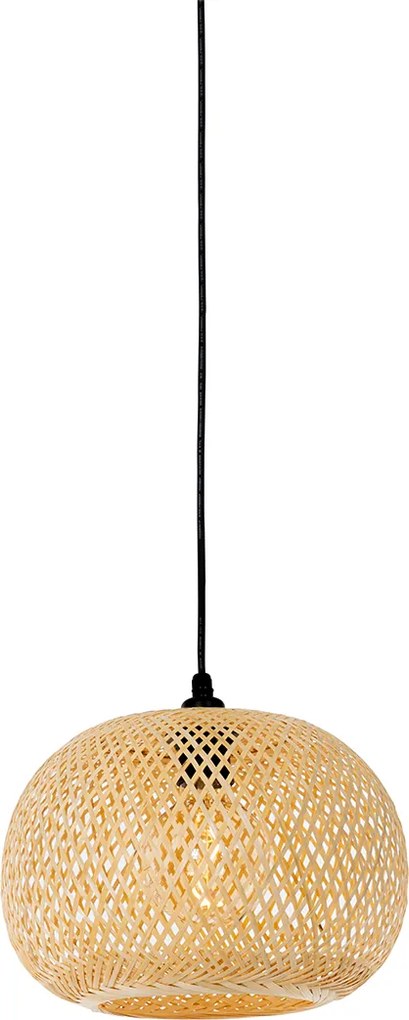 Orientalna lampa wisząca zewnętrzna bambusowa 3-światłowa IP44 - Rafael