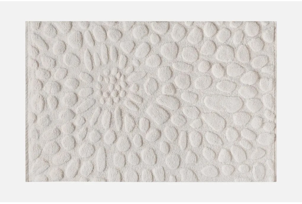 Dywan z wypukłym wzorem kamyczków ręcznie tuftowany 100% wełny - 160 x 230 cm - Kość słoniowa - ORABEL