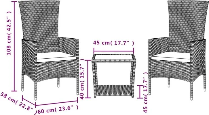 Beżowy zestaw mebli ogrodowych S4-T27
