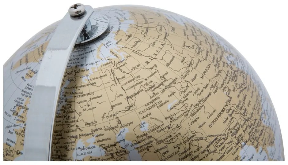 Dekoracja na stół w kolorze srebrno-złotym Mauro Ferretti Globe, wys. 28 cm
