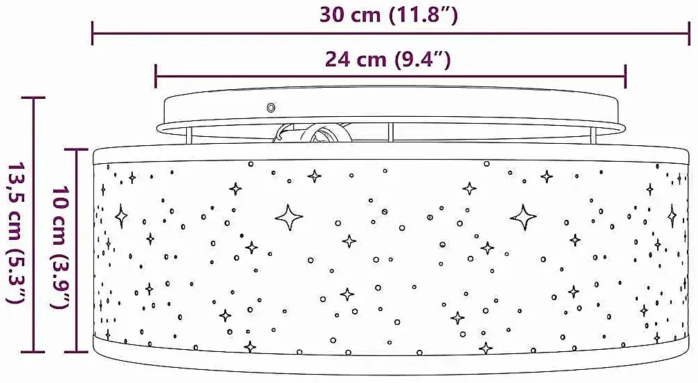 Szara lampa sufitowa materiałowa P7-P49